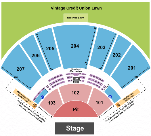 Hollywood Casino Amphitheatre Dave Matthews Band Seating Chart